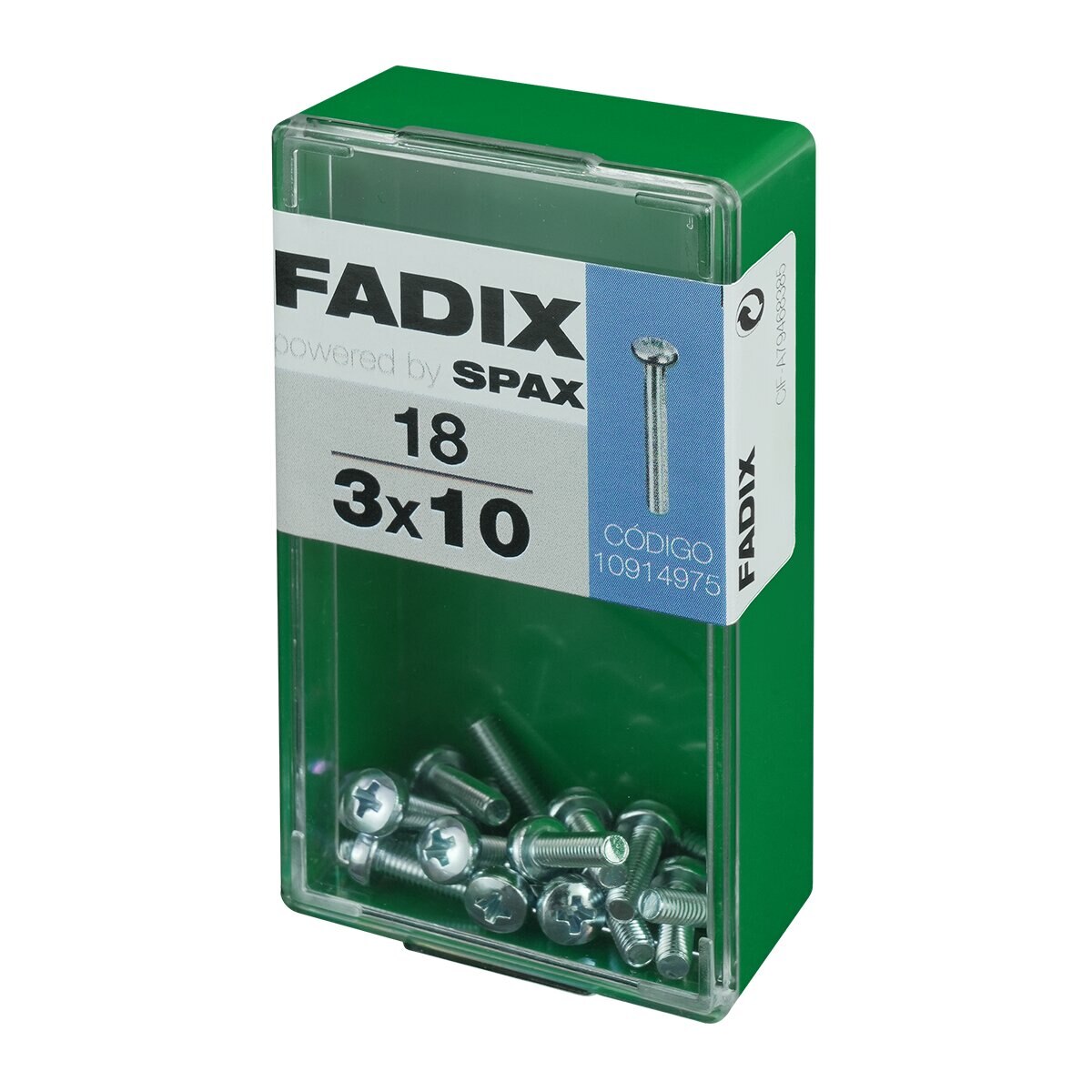 Tornillo Métrica Cabeza Redonda M3 x 10 mm - Caja 18 Uds Zincado-2