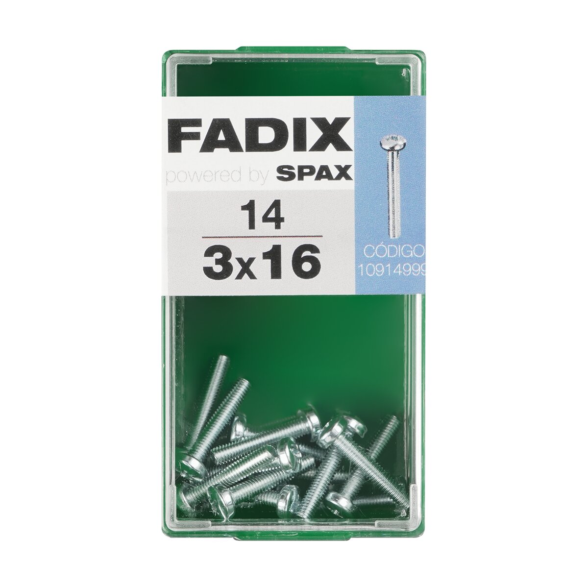 Imagen 0 de Tornillo Métrica Cabeza Redonda M3 x 16 mm - Caja 14 Uds