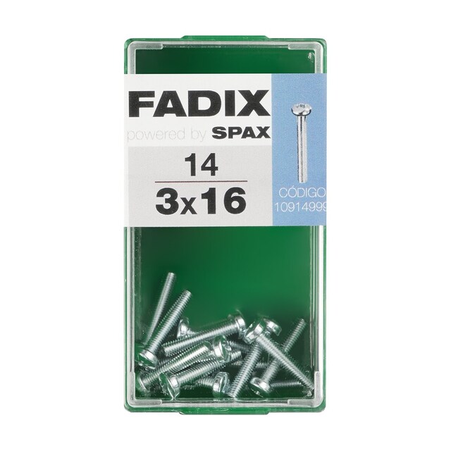 Imagen 0 de Tornillo Métrica Cabeza Redonda M3 x 16 mm - Caja 14 Uds