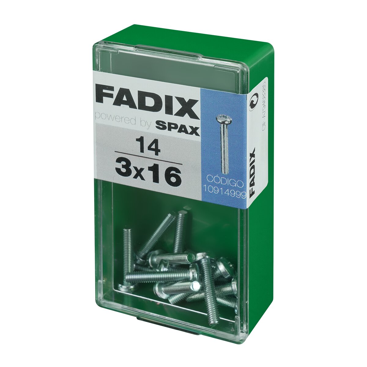 Tornillo Métrica Cabeza Redonda M3 x 16 mm - Caja 14 Uds Zincado-2