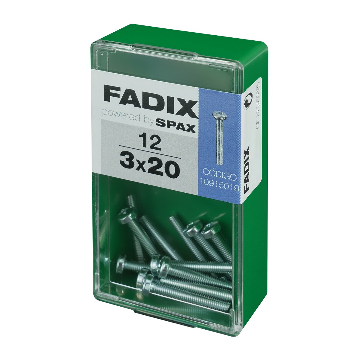 Tornillo Métrica Cabeza Redonda M3 x 20 mm - Caja 12 Uds Zincado-2