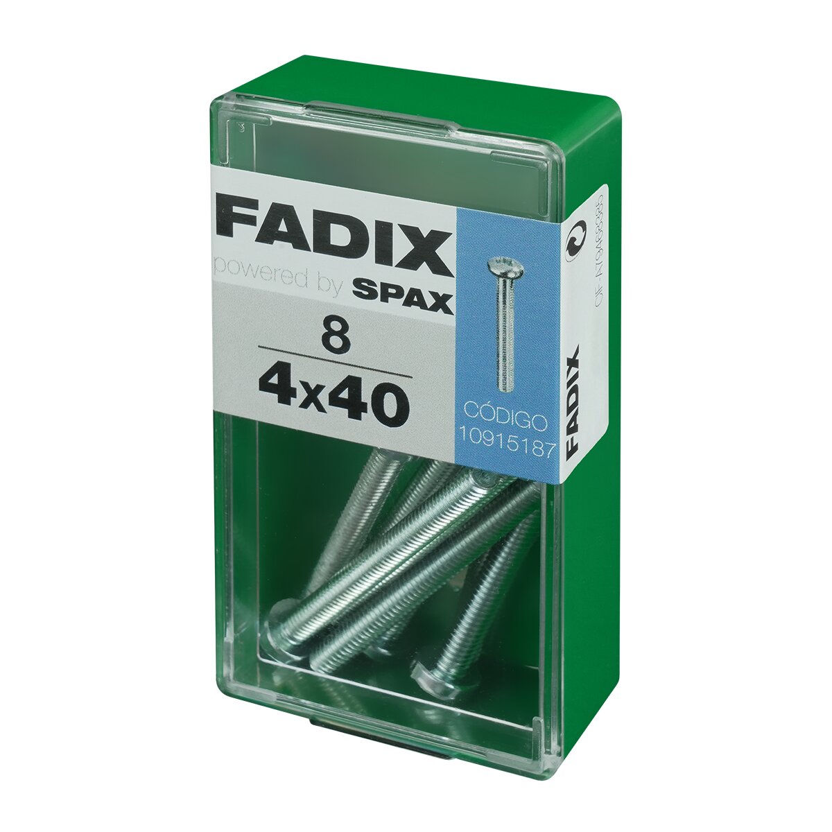 Tornillo Métrica Cabeza Redonda M4 x 40 mm - Caja 8 Uds Zincado-2