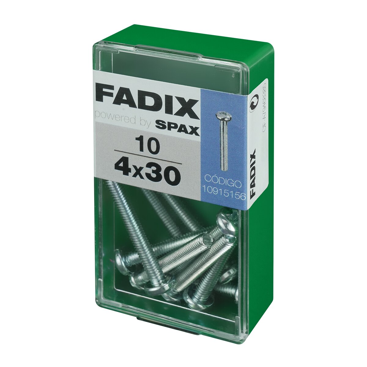 Tornillo Métrica Cabeza Redonda M4 x 30 mm - Caja 10 Uds Zincado-2