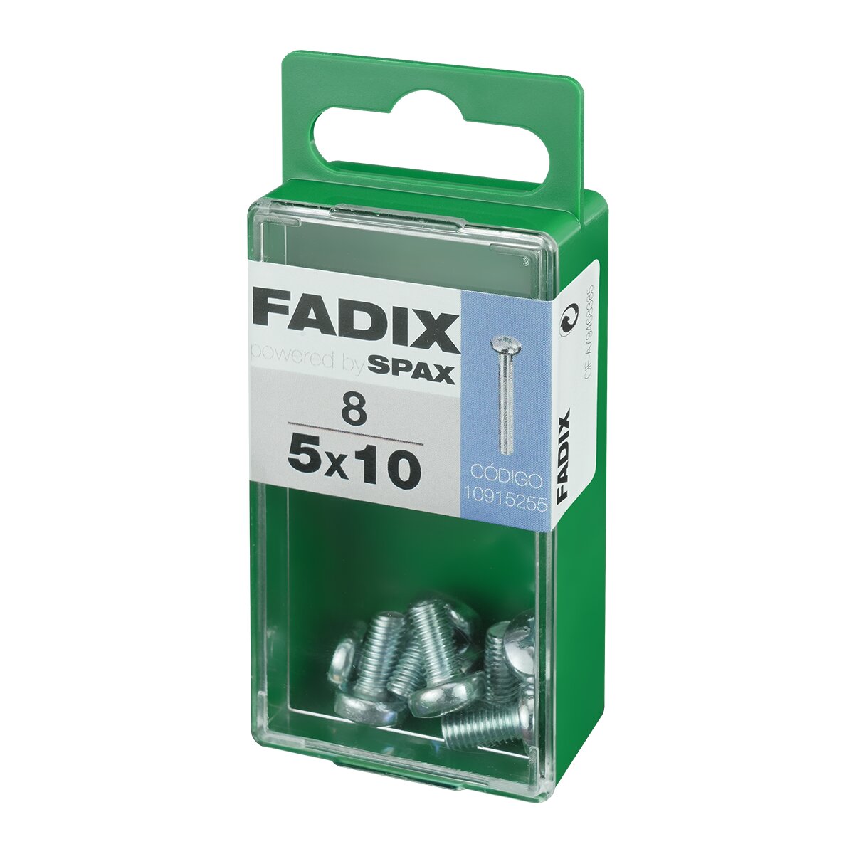 Tornillo Métrica Cabeza Redonda M5 x 10 mm - Caja 8 Uds Zincado-2