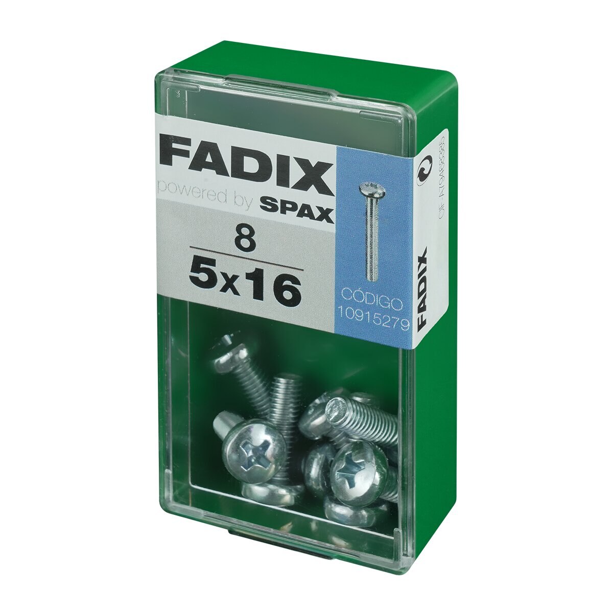 Tornillo Métrica Cabeza Redonda M5 x 16 mm - Caja 8 Uds Zincado-2