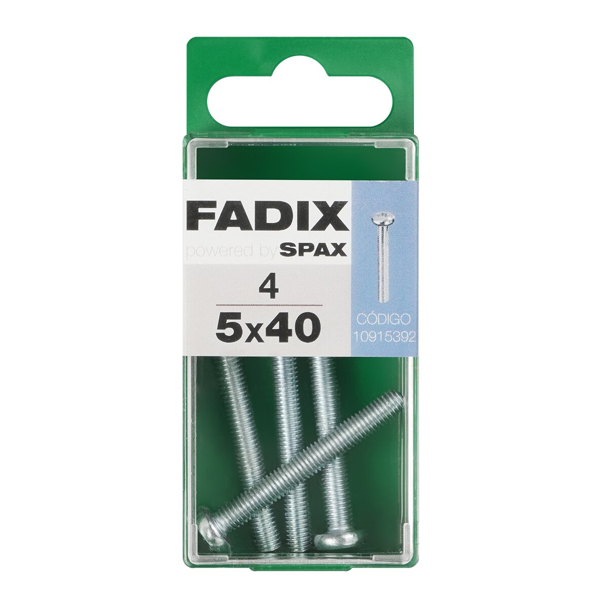 Imagen 0 de Tornillo Métrica Cabeza Redonda M5 x 40 mm - Caja 4 Uds