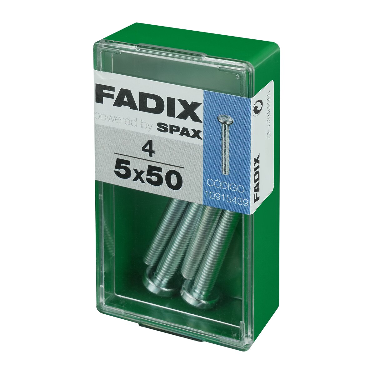 Tornillo Métrica Cabeza Redonda M5 x 50 mm - Caja 4 Uds Zincado-2