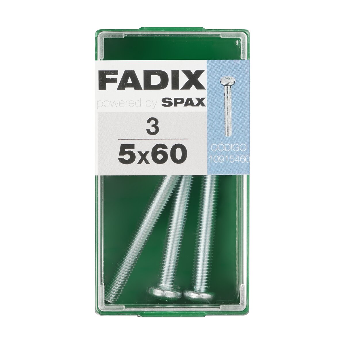 Imagen 0 de Tornillo Métrica Cabeza Redonda M5 x 60 mm - Caja 3 Uds