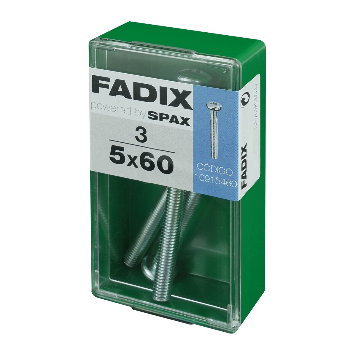 Tornillo Métrica Cabeza Redonda M5 x 60 mm - Caja 3 Uds Zincado-2