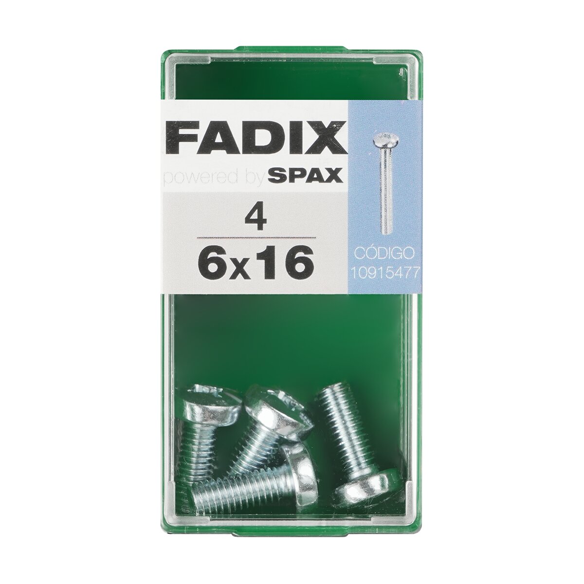 Imagen 0 de Tornillo Métrica Cabeza Redonda M6 x 16 mm - Caja 4 Uds