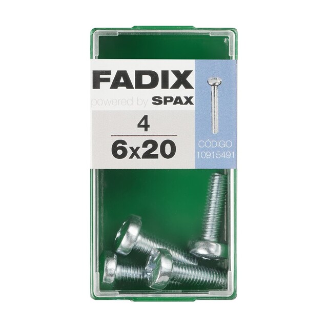 Imagen 0 de Tornillo Métrica Cabeza Redonda M6 x 20 mm - Caja 4 Uds