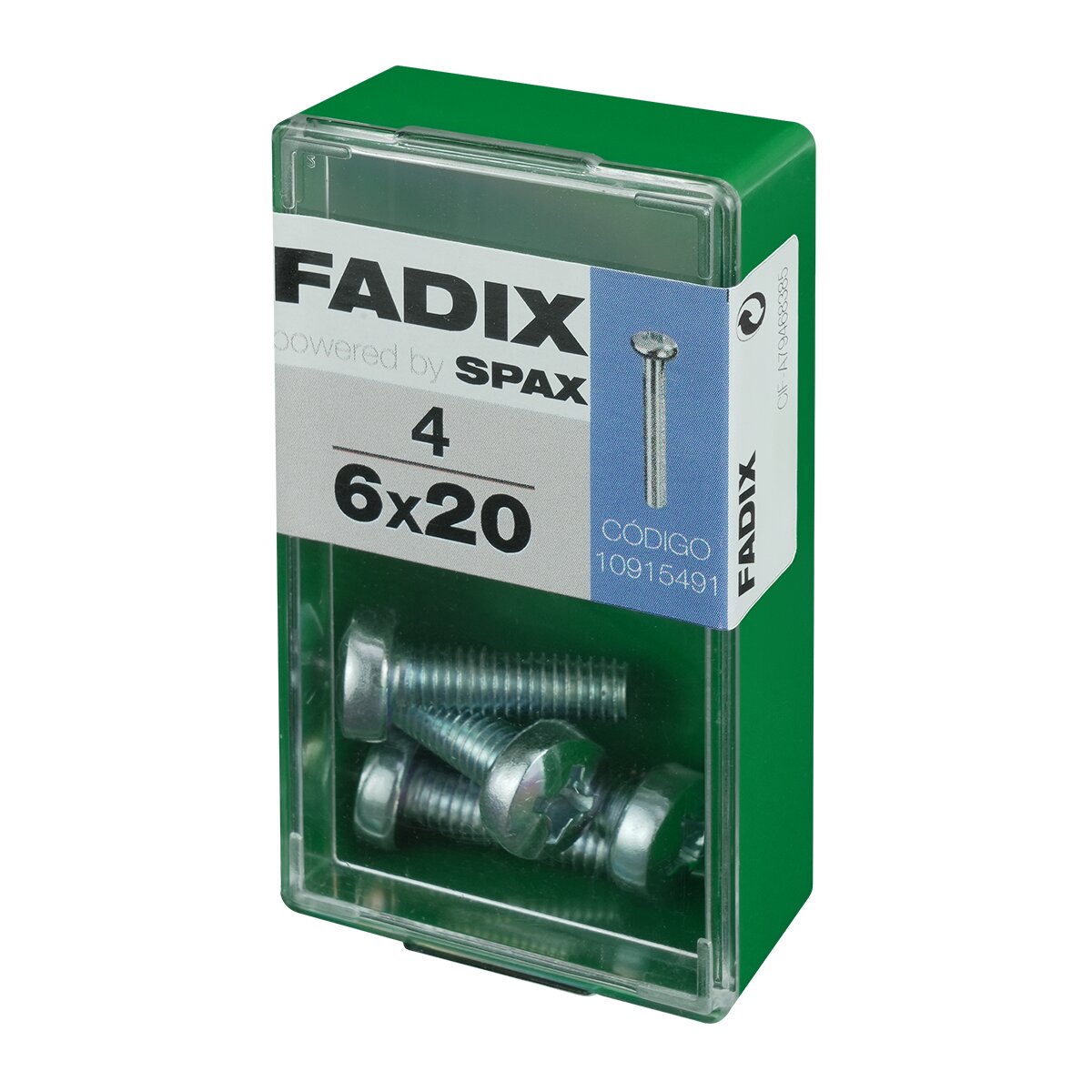 Tornillo Métrica Cabeza Redonda M6 x 20 mm - Caja 4 Uds Zincado-2
