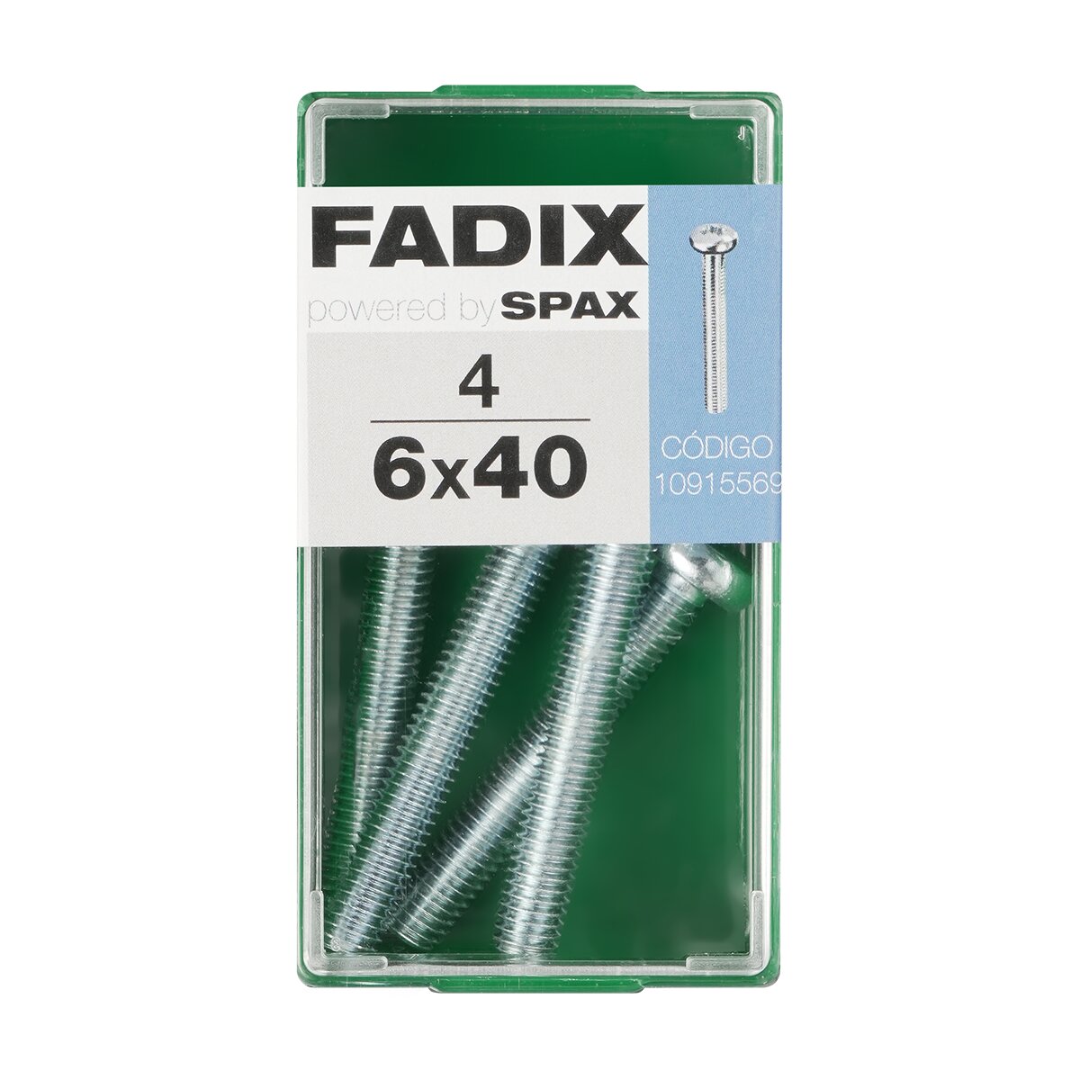 Imagen 0 de Tornillo Métrica Cabeza Redonda M6 x 40 mm - Caja 4 Uds