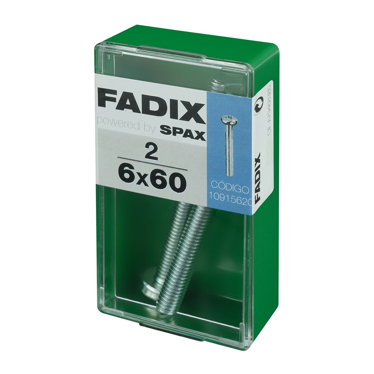 Tornillo Métrica Cabeza Redonda M6 x 60 mm - Caja 2 Uds Zincado-2