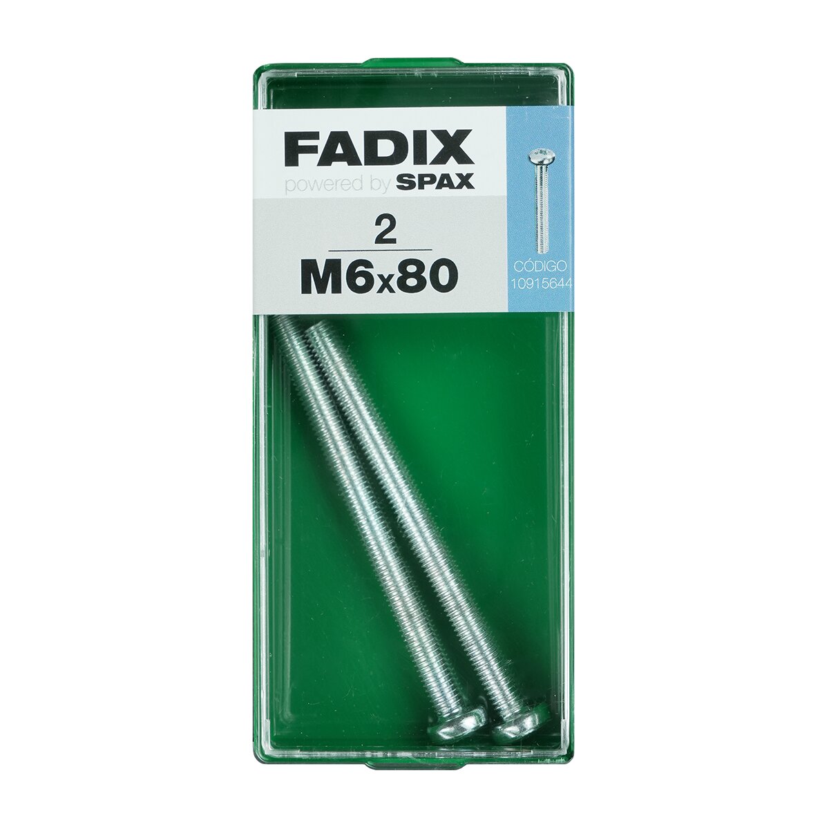 Imagen 0 de Tornillo Métrica Cabeza Redonda M6 x 80 mm - Caja 2 Uds