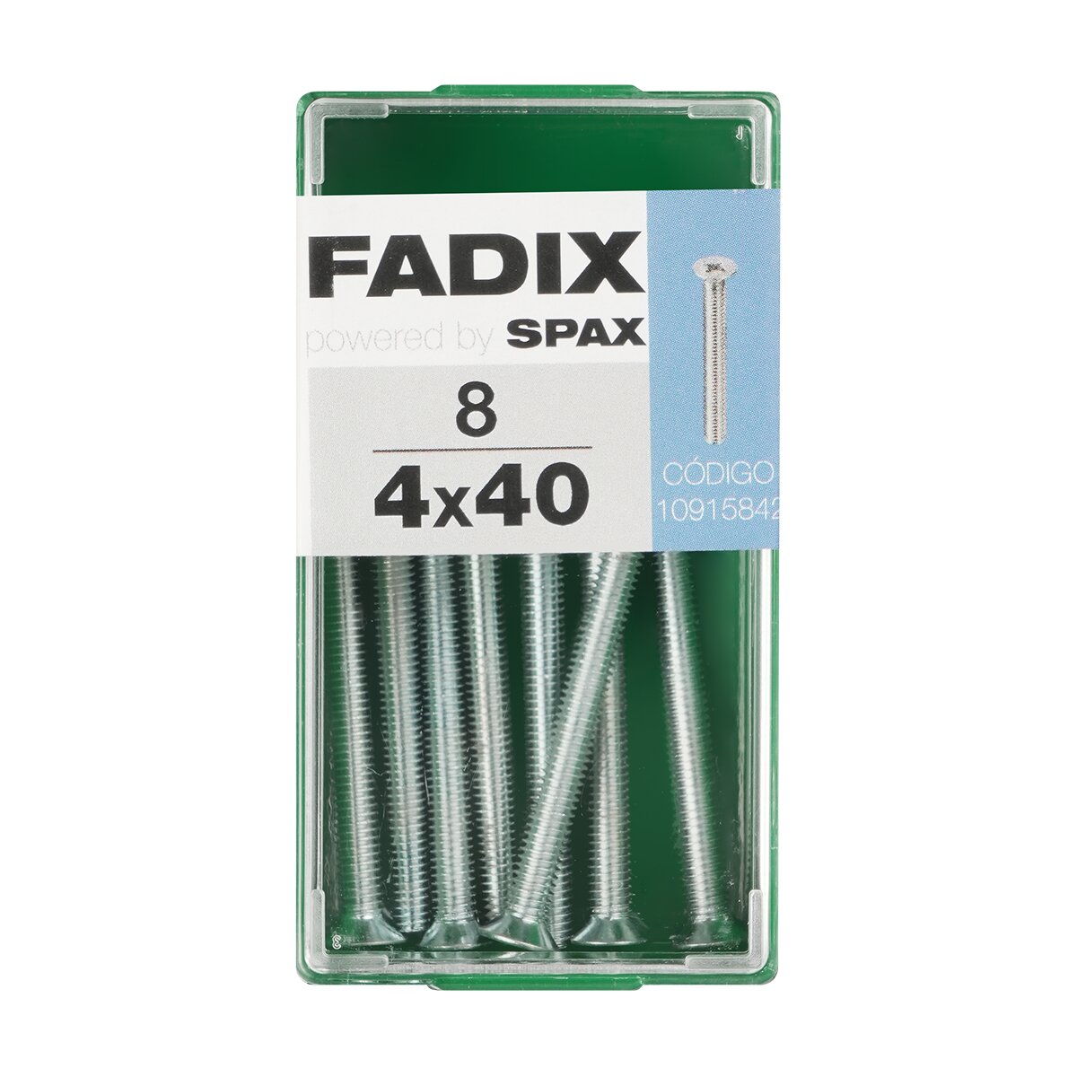 Imagen 0 de Tornillo Métrica Cabeza Plana M4 x 40 mm - Caja 8 Uds