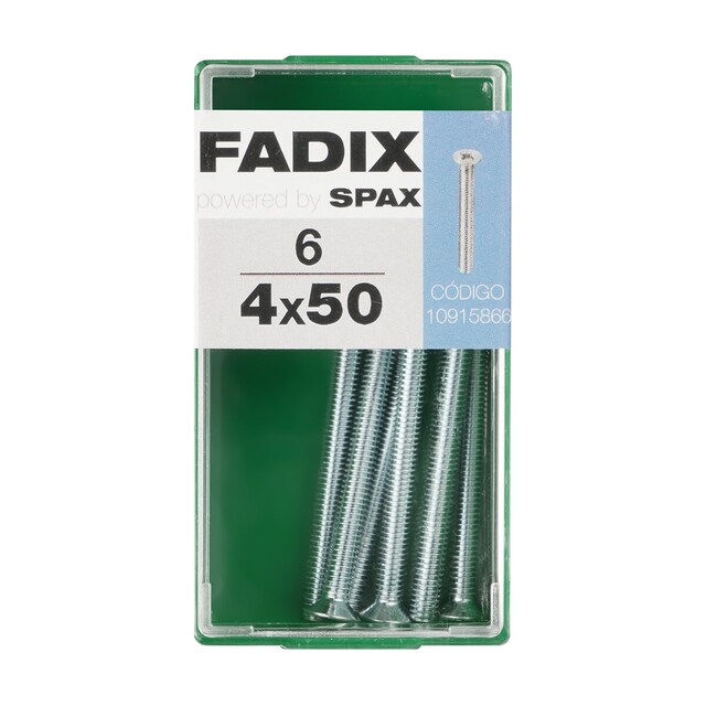 Imagen 0 de Tornillo Métrica Cabeza Plana M4 x 50 mm - Caja 6 Uds