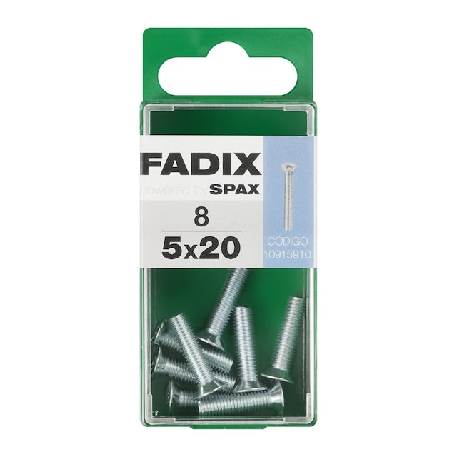 Imagen 0 de Tornillo Métrica Cabeza Plana M5 x 20 mm - Caja 8 Uds