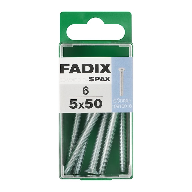 Imagen 0 de Tornillo Métrica Cabeza Plana M5 x 50 mm - Caja 6 Uds