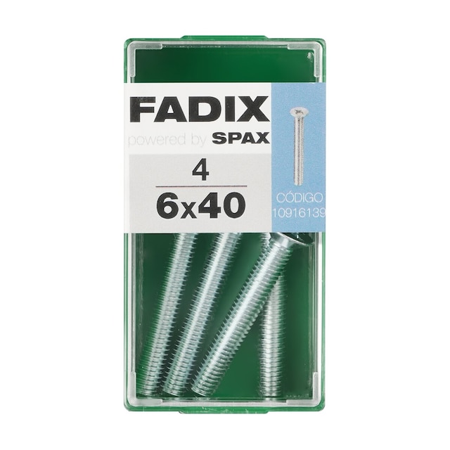Imagen 0 de Tornillo Métrica Cabeza Plana M6 x 40 mm - Caja 4 Uds