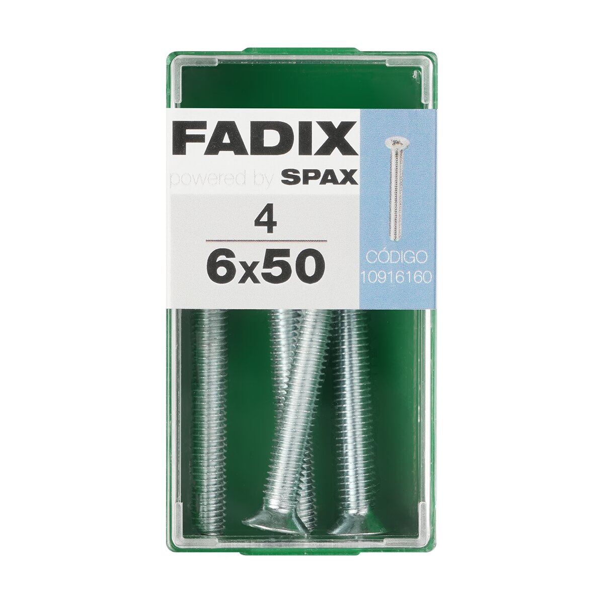 Imagen 0 de Tornillo Métrica Cabeza Plana M6 x 50 mm - Caja 4 Uds