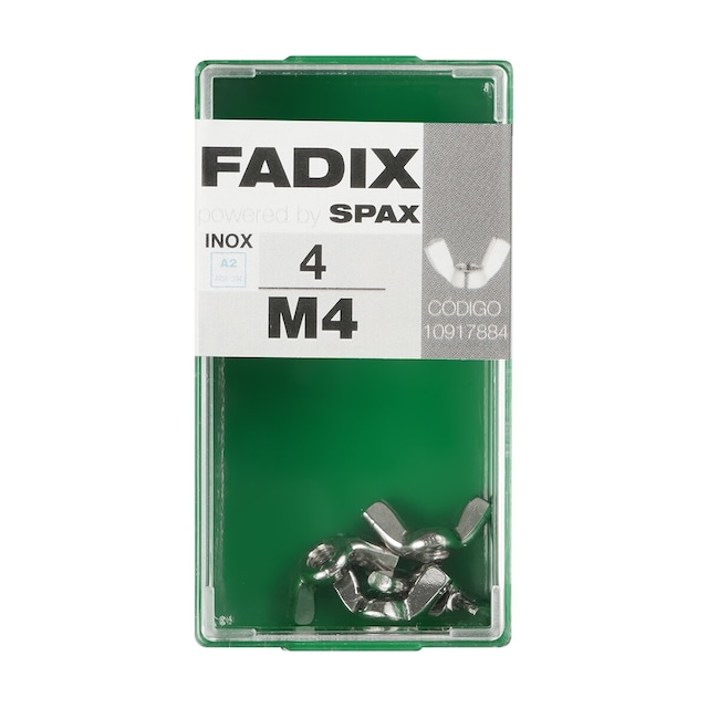 Imagen 0 de Tuerca Mariposa Acero Inoxidable M4 - Caja 4 Uds
