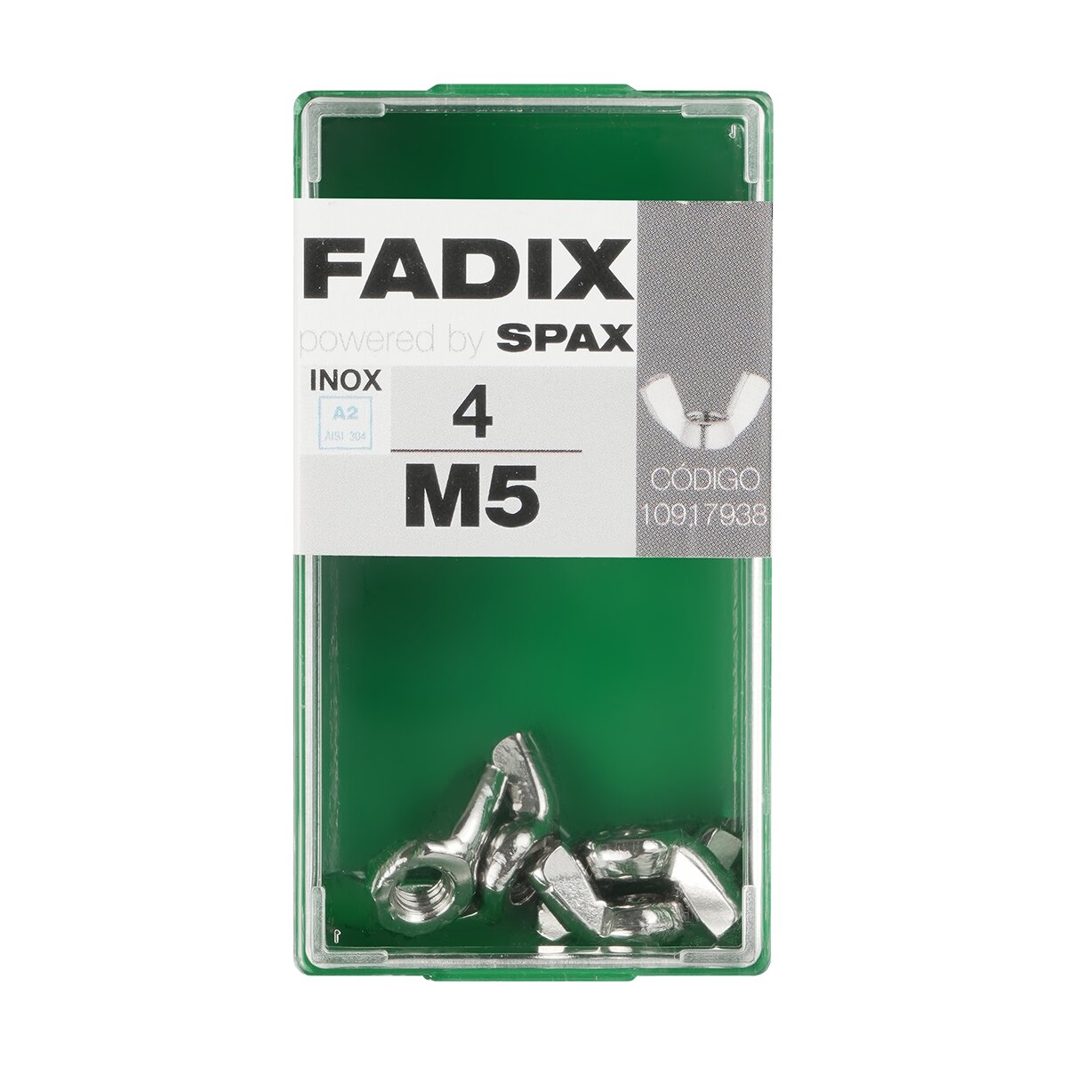 Imagen 0 de Tuerca Mariposa Acero Inoxidable M5 - Caja 4 Uds
