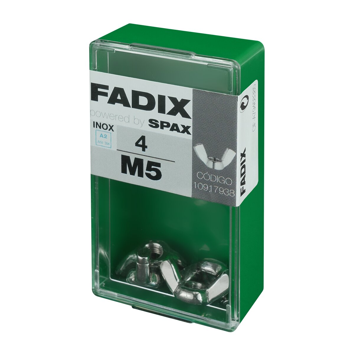 Tuerca Mariposa Acero Inoxidable M5 - Caja 4 Uds Acero Inox-2