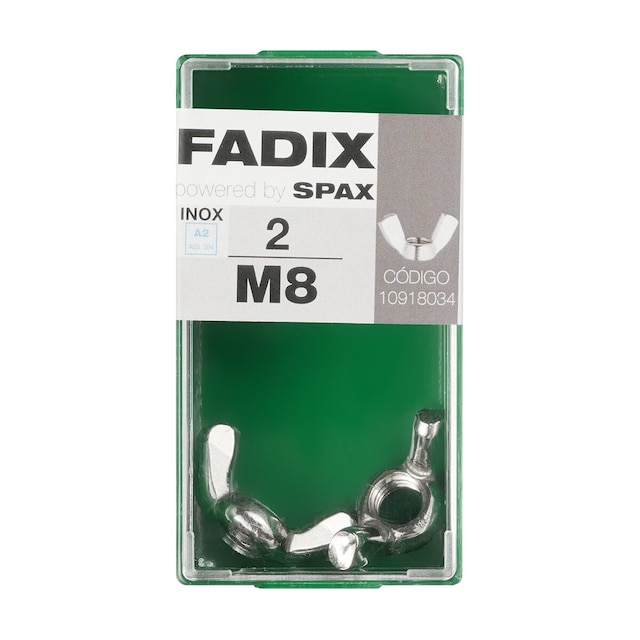 Imagen 0 de Tuerca Mariposa Acero Inoxidable M8 - Caja 2 Uds