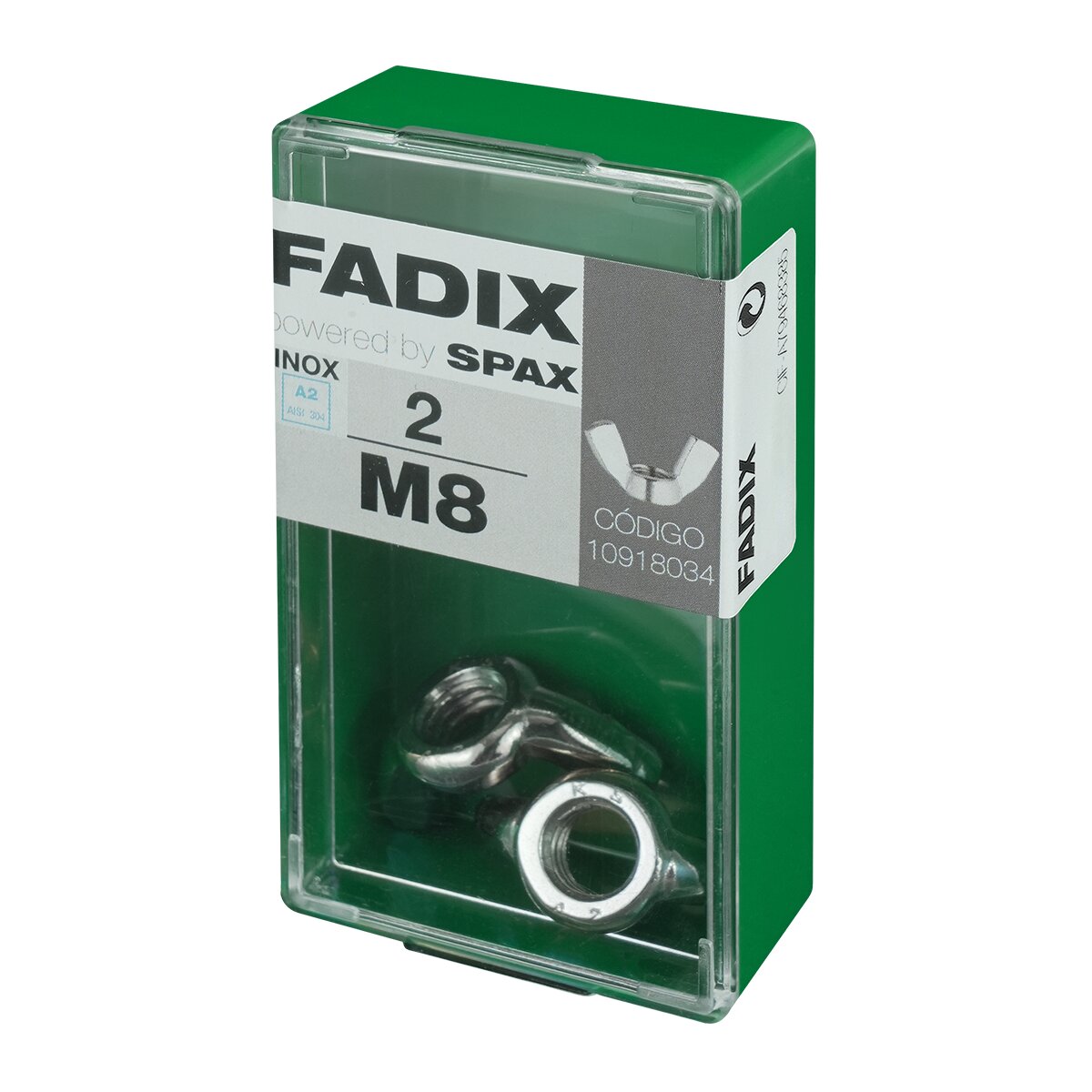 Tuerca Mariposa Acero Inoxidable M8 - Caja 2 Uds Acero Inox-2