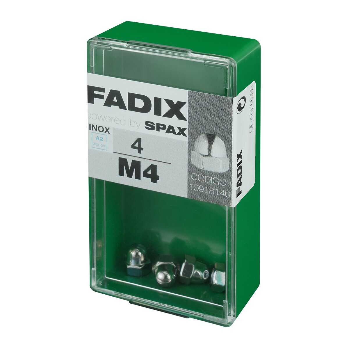 Tuerca Ciega Acero Inoxidable M4 - Caja 4 Uds Acero Inox-2