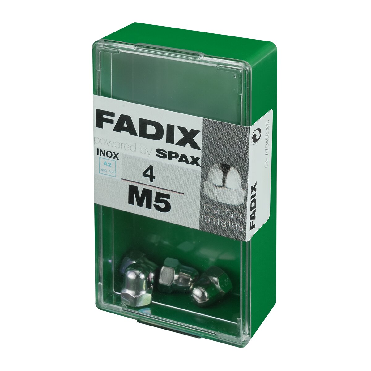Tuerca Ciega Acero Inoxidable M5 - Caja 4 Uds Acero Inox-2