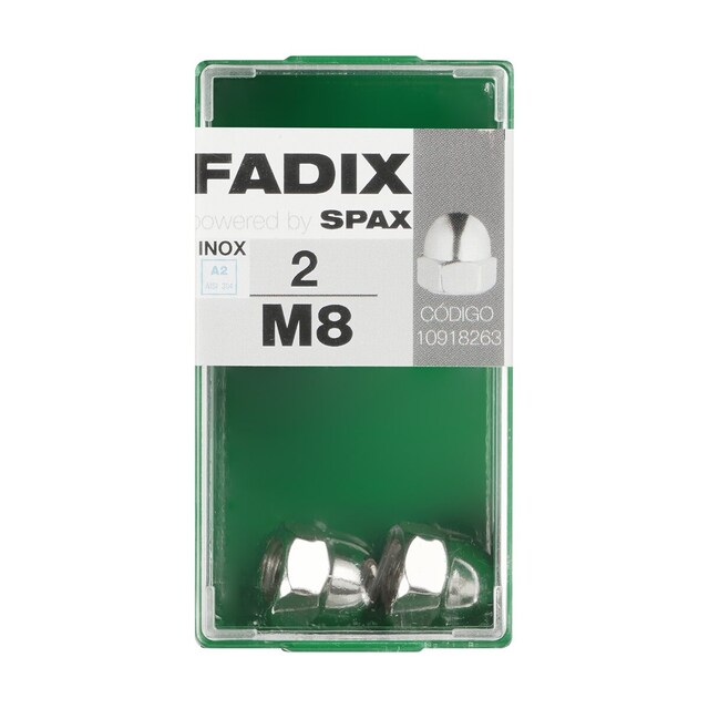 Imagen 0 de Tuerca Ciega Acero Inoxidable M8 - Caja 2 Uds