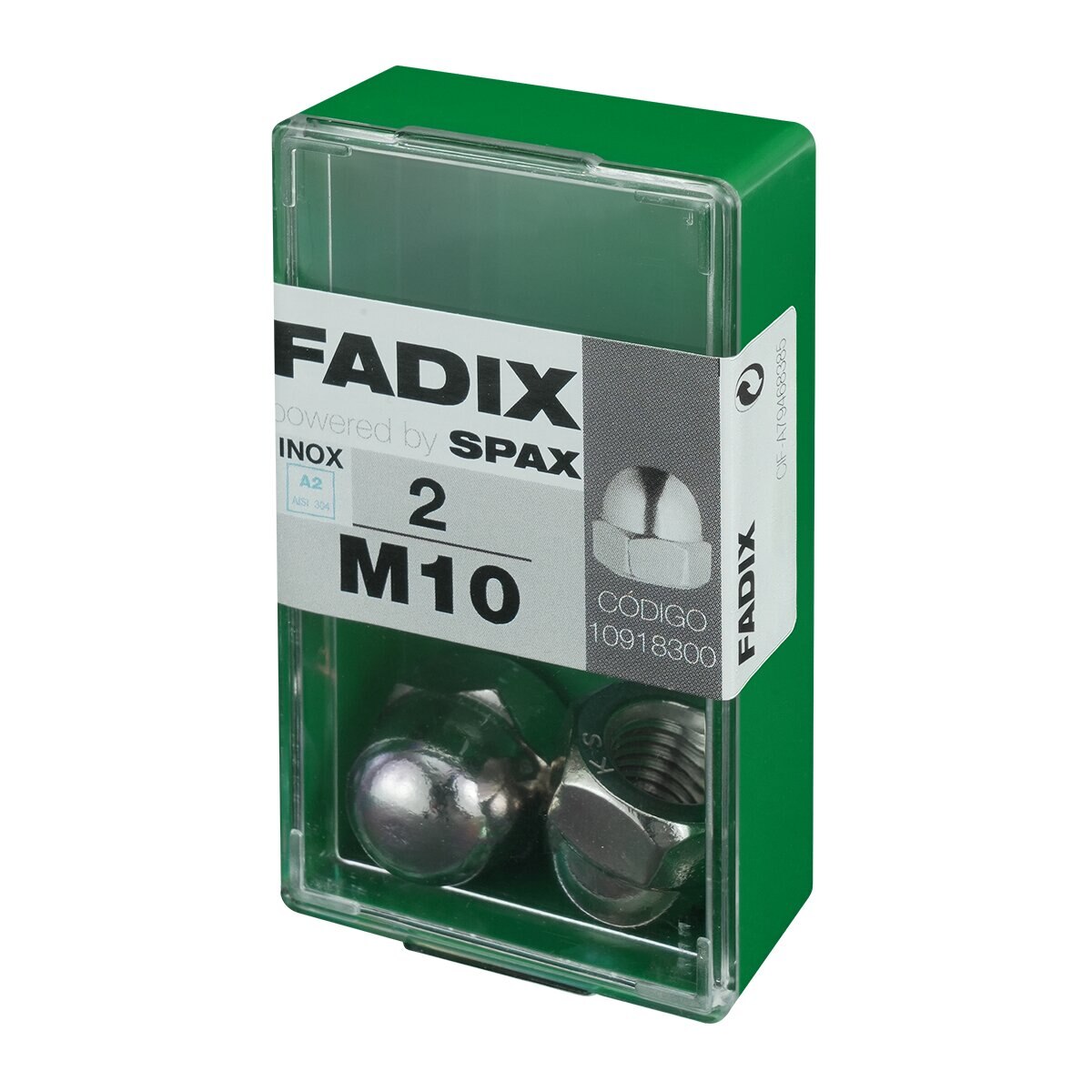 Tuerca Ciega Acero Inoxidable M10 - Caja 2 Uds Acero Inox-2
