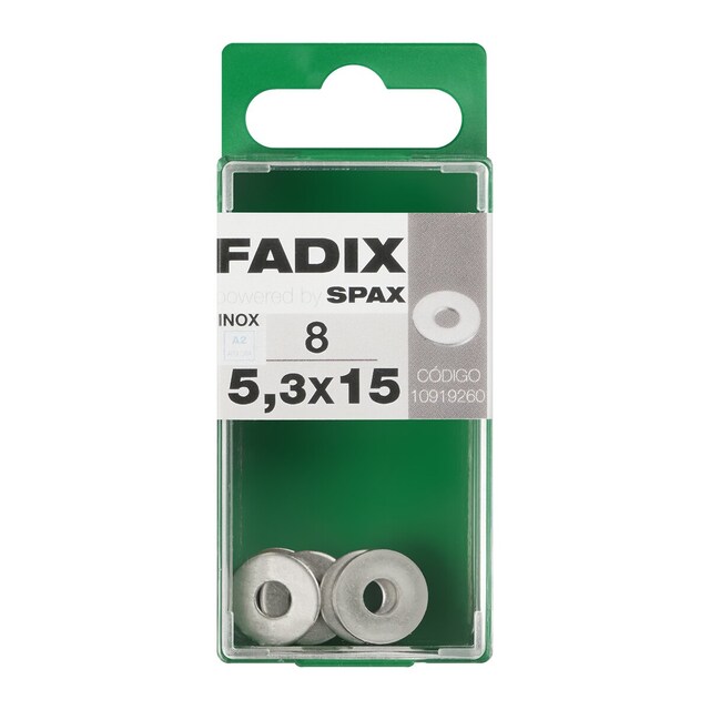 Imagen 0 de Arandela Plana de Ala Ancha Acero Inoxidable Ø5,3 x Ø15 mm - Caja 8 Uds