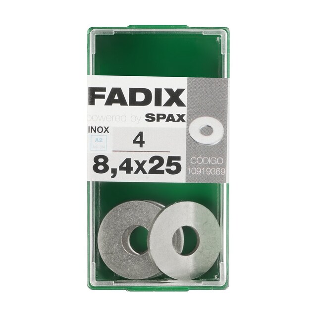 Imagen 0 de Arandela Plana de Ala Ancha Acero Inoxidable Ø8,4 x Ø25 mm - Caja 4 Uds