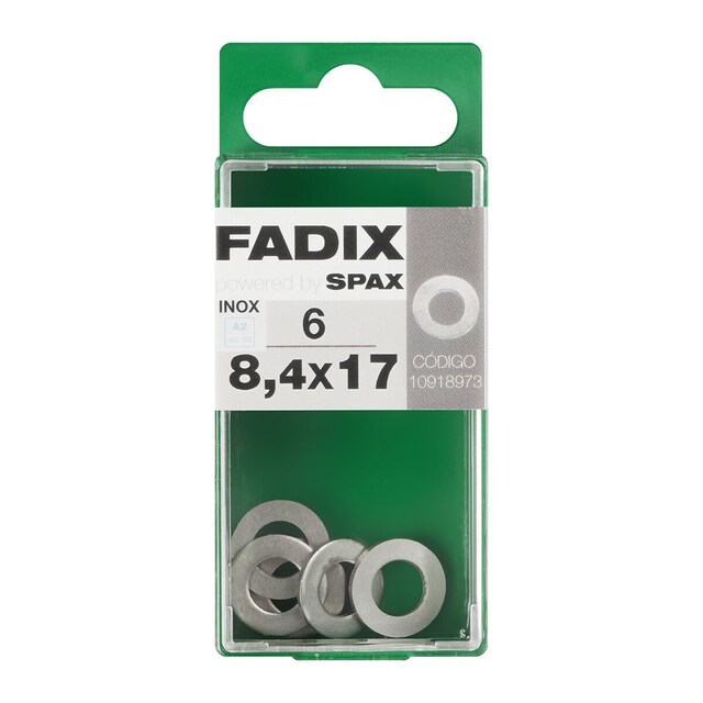 Imagen 0 de Arandela Plana Acero Inoxidable Ø8,4 x Ø17 mm - Caja 6 Uds