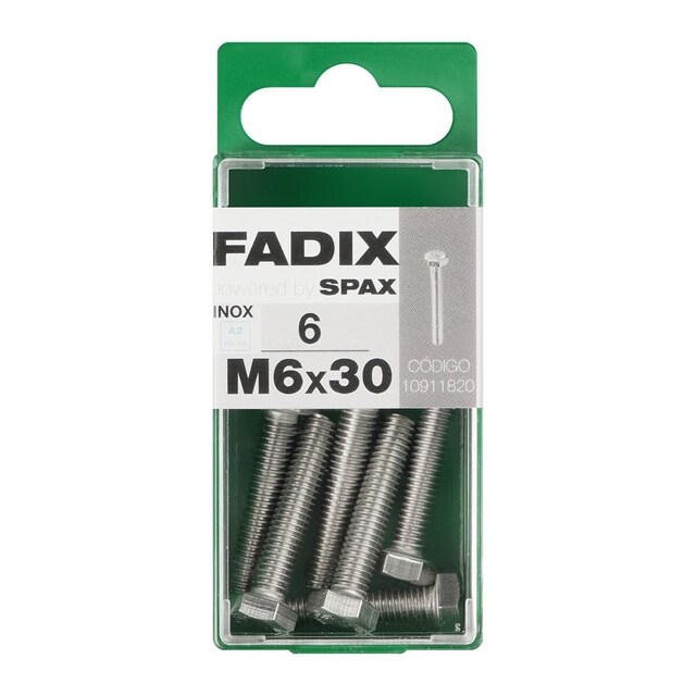 Imagen 0 de Tornillo Inoxidable Métrica Cabeza Hexagonal M6 x 30 mm - Caja 6 Uds