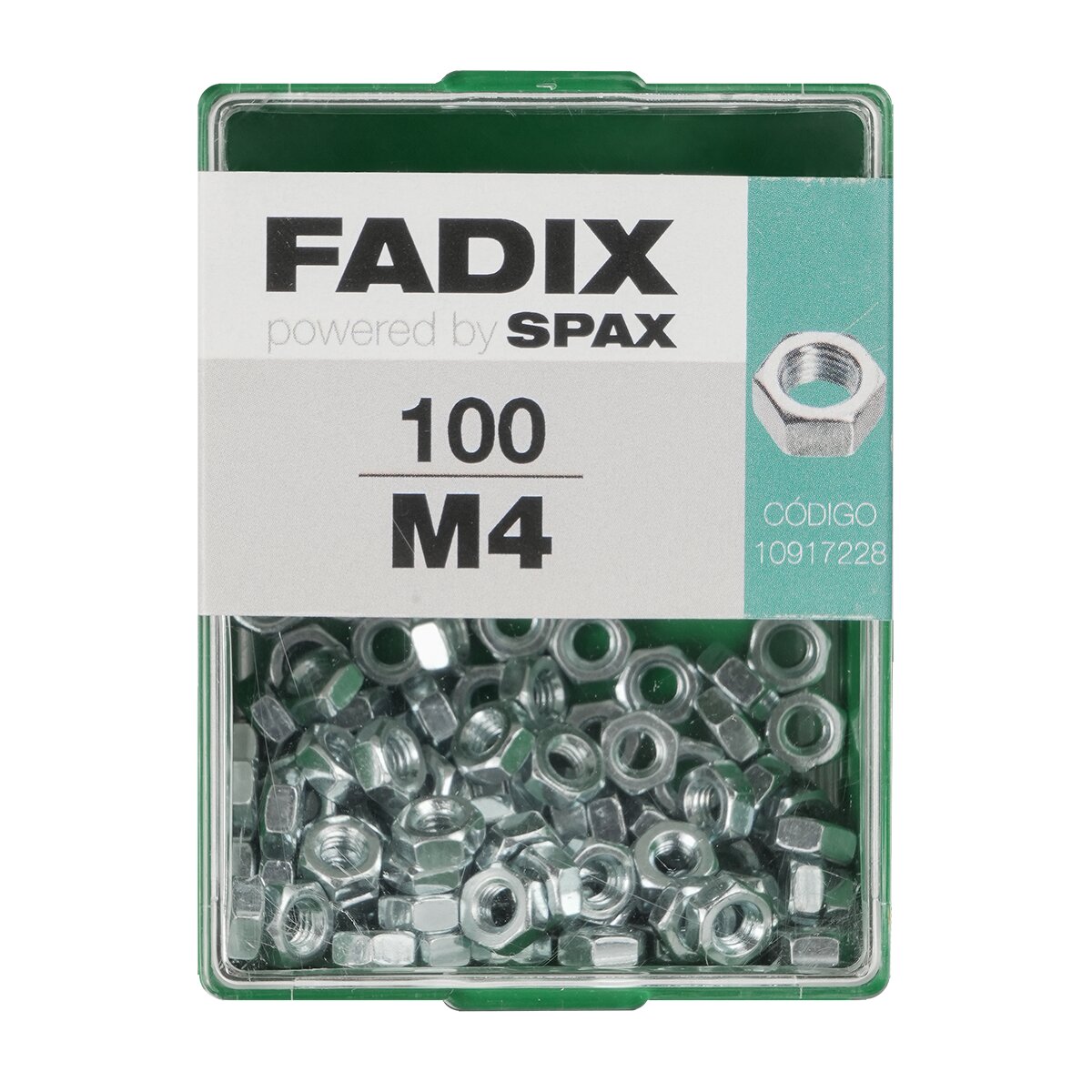 Imagen 0 de Tuerca Hexagonal Cincada M4 - Caja 100 Uds