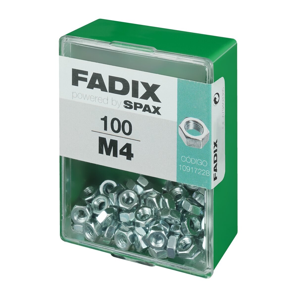 Tuerca Hexagonal Cincada M4 - Caja 100 Uds Zincado-2