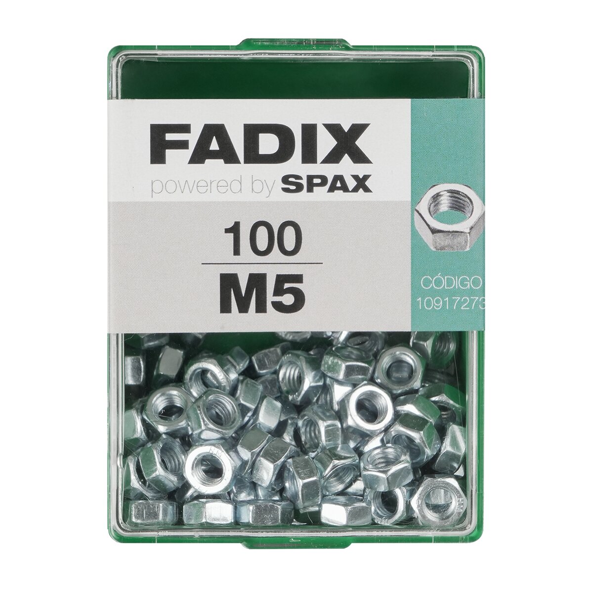 Imagen 0 de Tuerca Hexagonal Cincada M5 - Caja 100 Uds