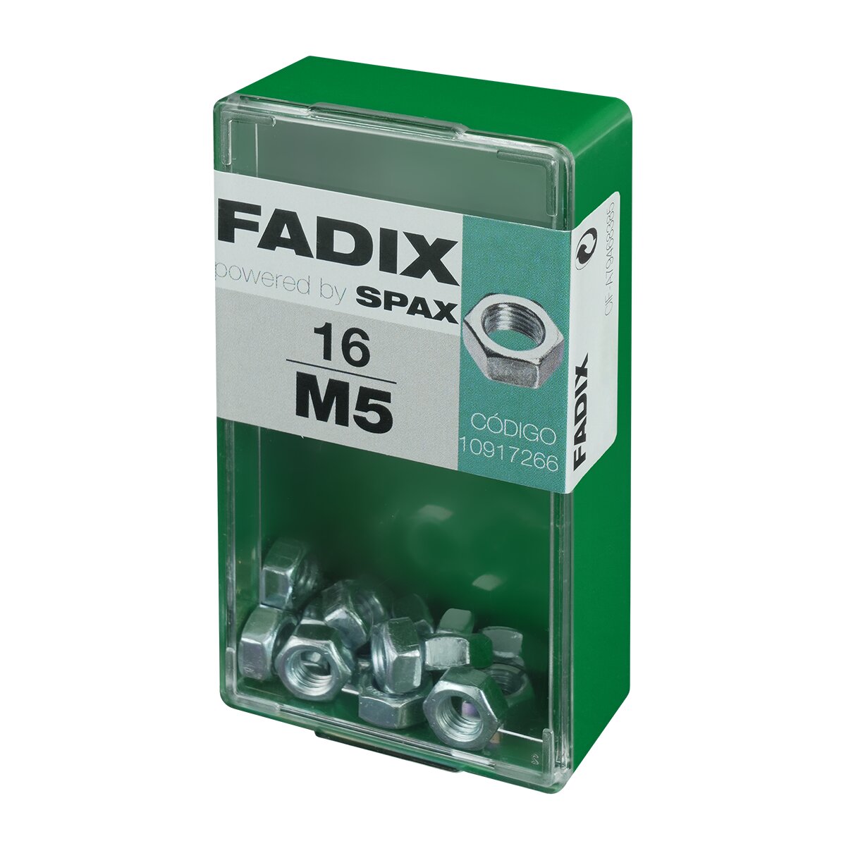 Tuerca Hexagonal Cincada M5 - Caja 16 Uds Zincado-2