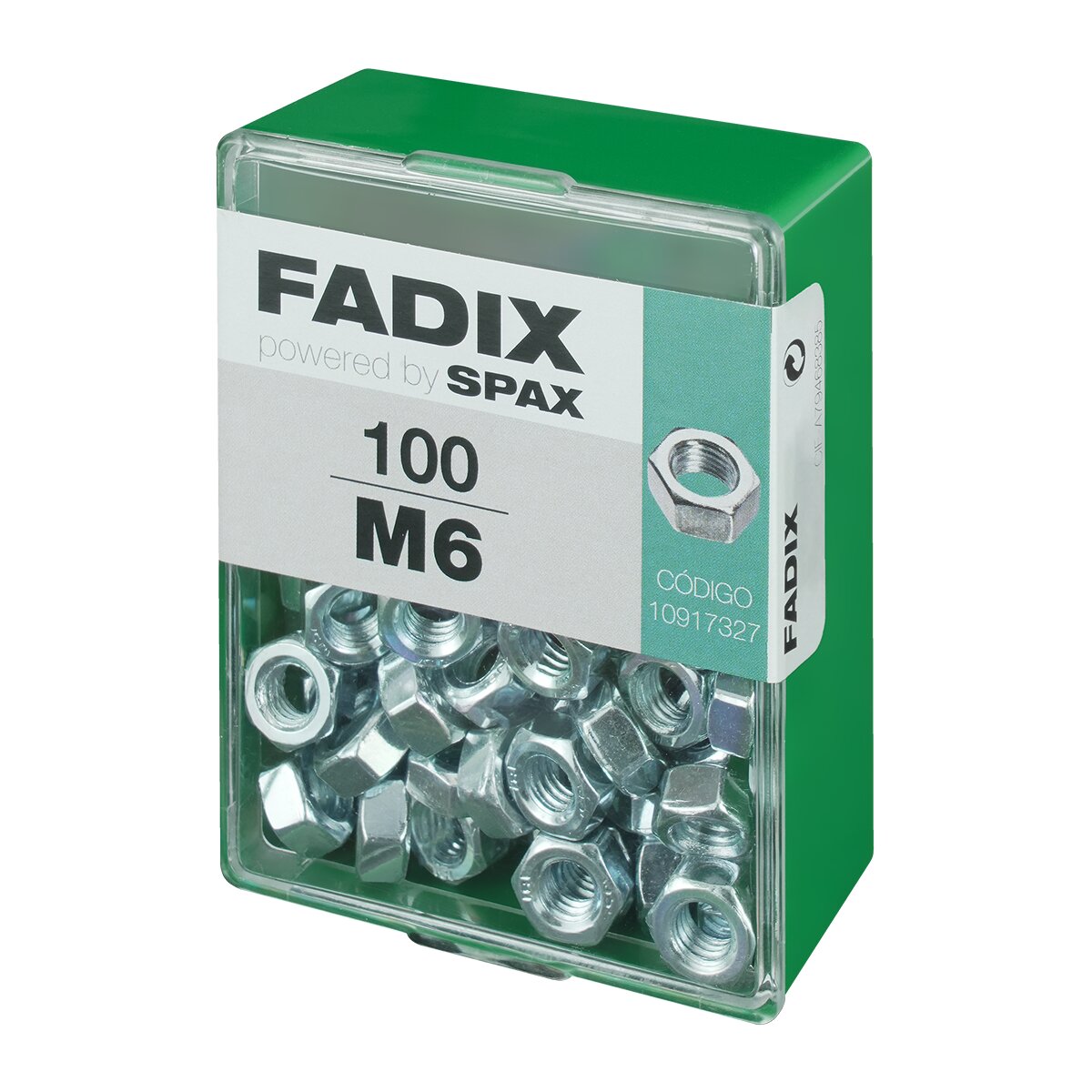 Tuerca Hexagonal Cincada M6 - Caja 100 Uds Zincado-2