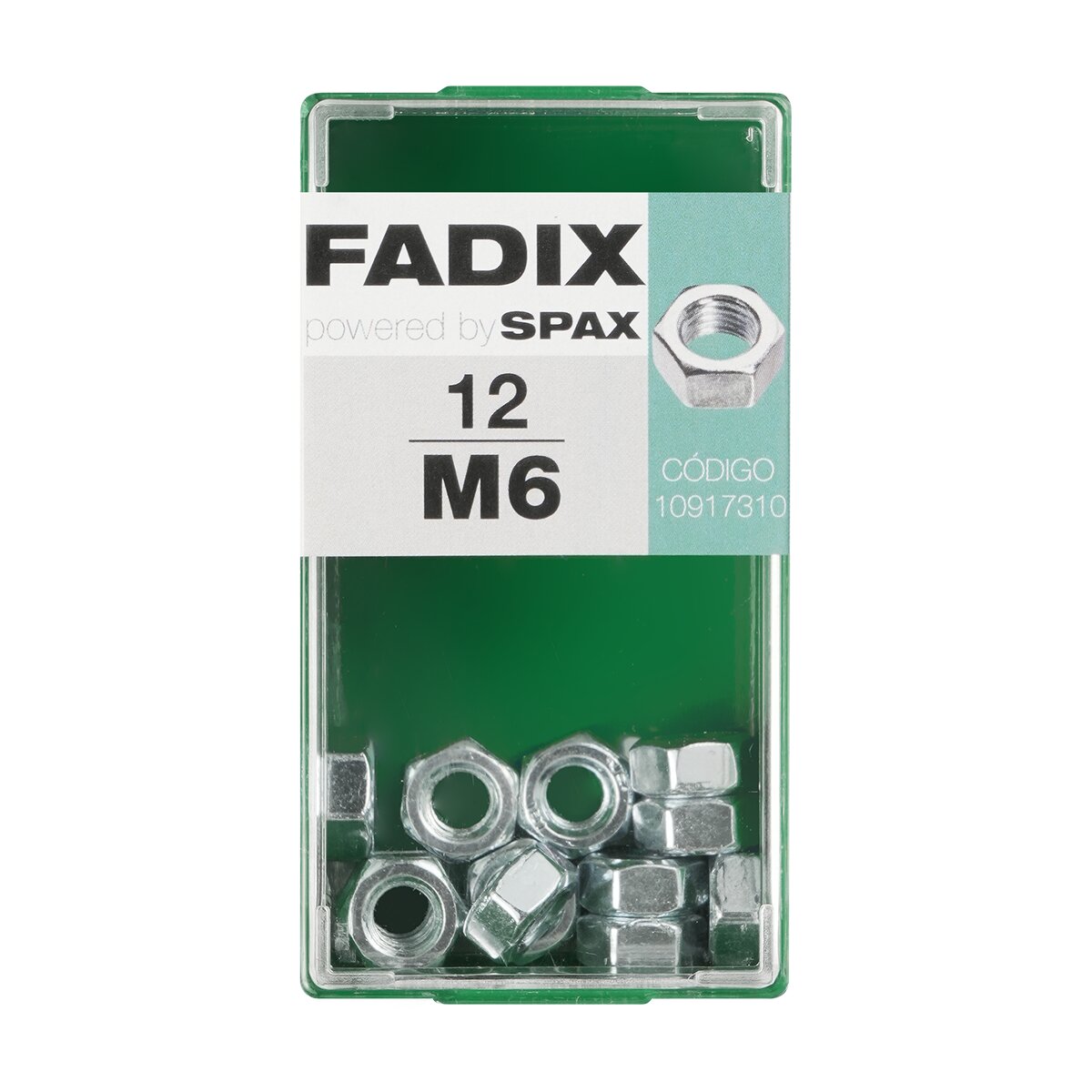 Imagen 0 de Tuerca Hexagonal Cincada M6 - Caja 12 Uds