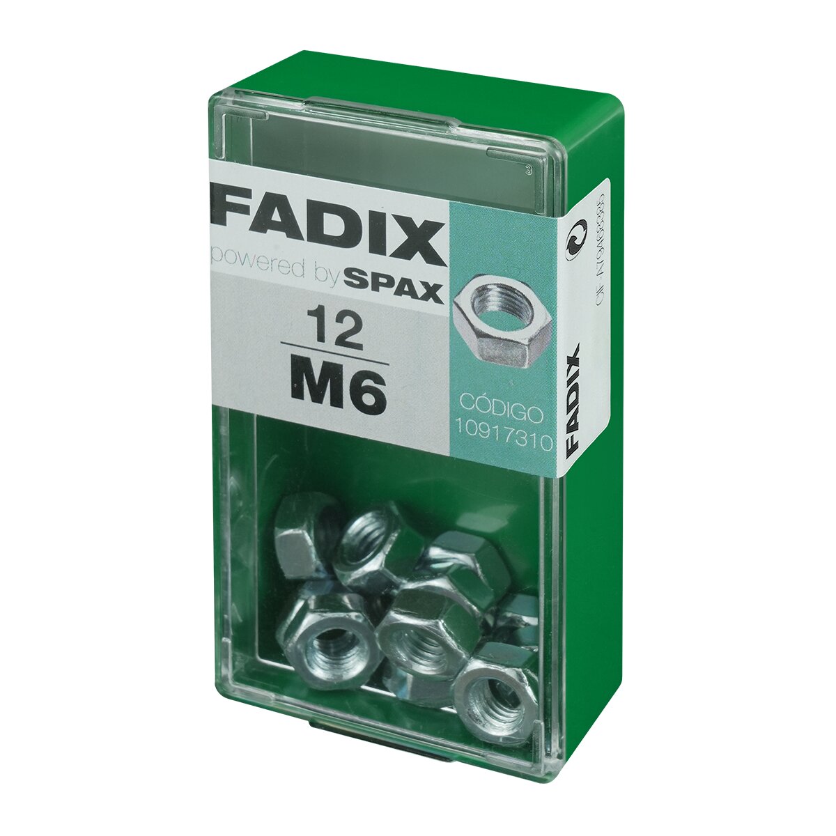 Tuerca Hexagonal Cincada M6 - Caja 12 Uds Zincado-2