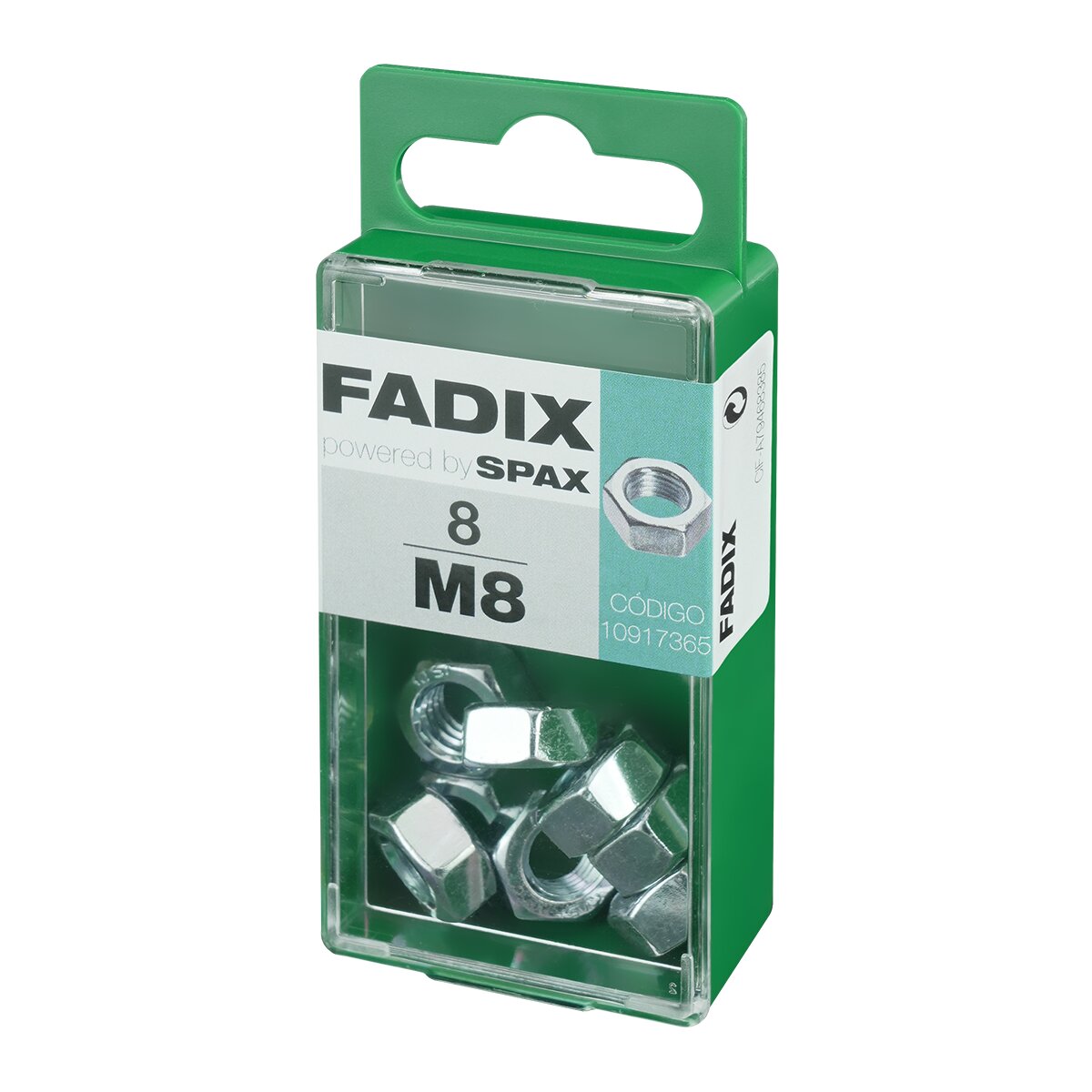 Tuerca Hexagonal Cincada M8 - Caja 8 Uds Zincado-2