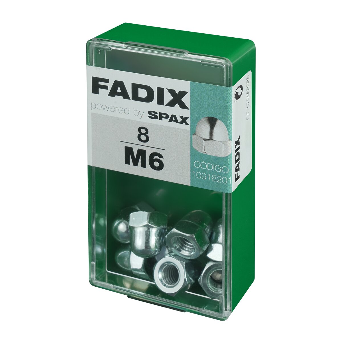 Tuerca Ciega Cincada M6 - Caja 8 Uds Zincado-2