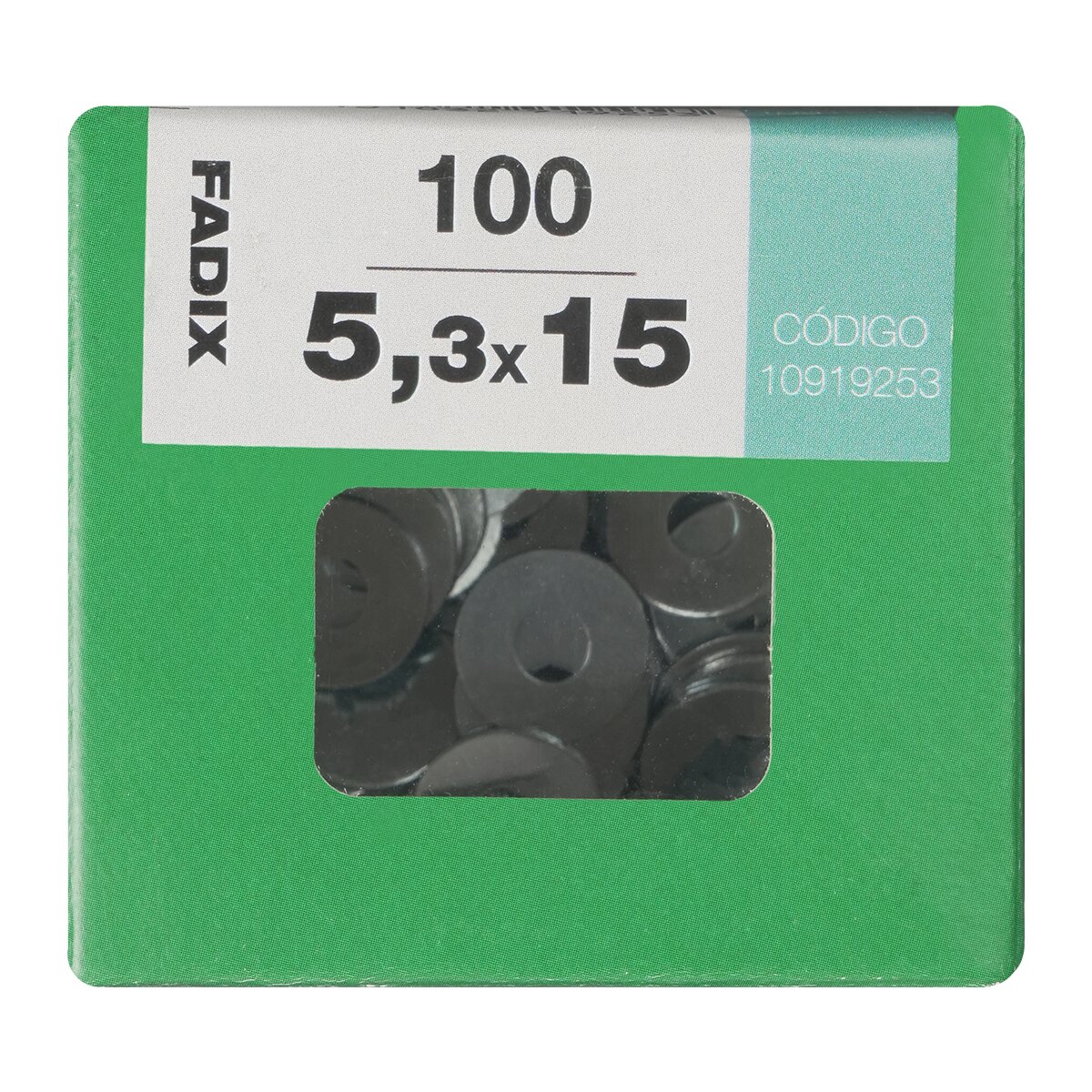 Arandela Plana de Ala Ancha Cincada Ø5,3 x Ø15 mm - Caja 100 Uds Zincado-1