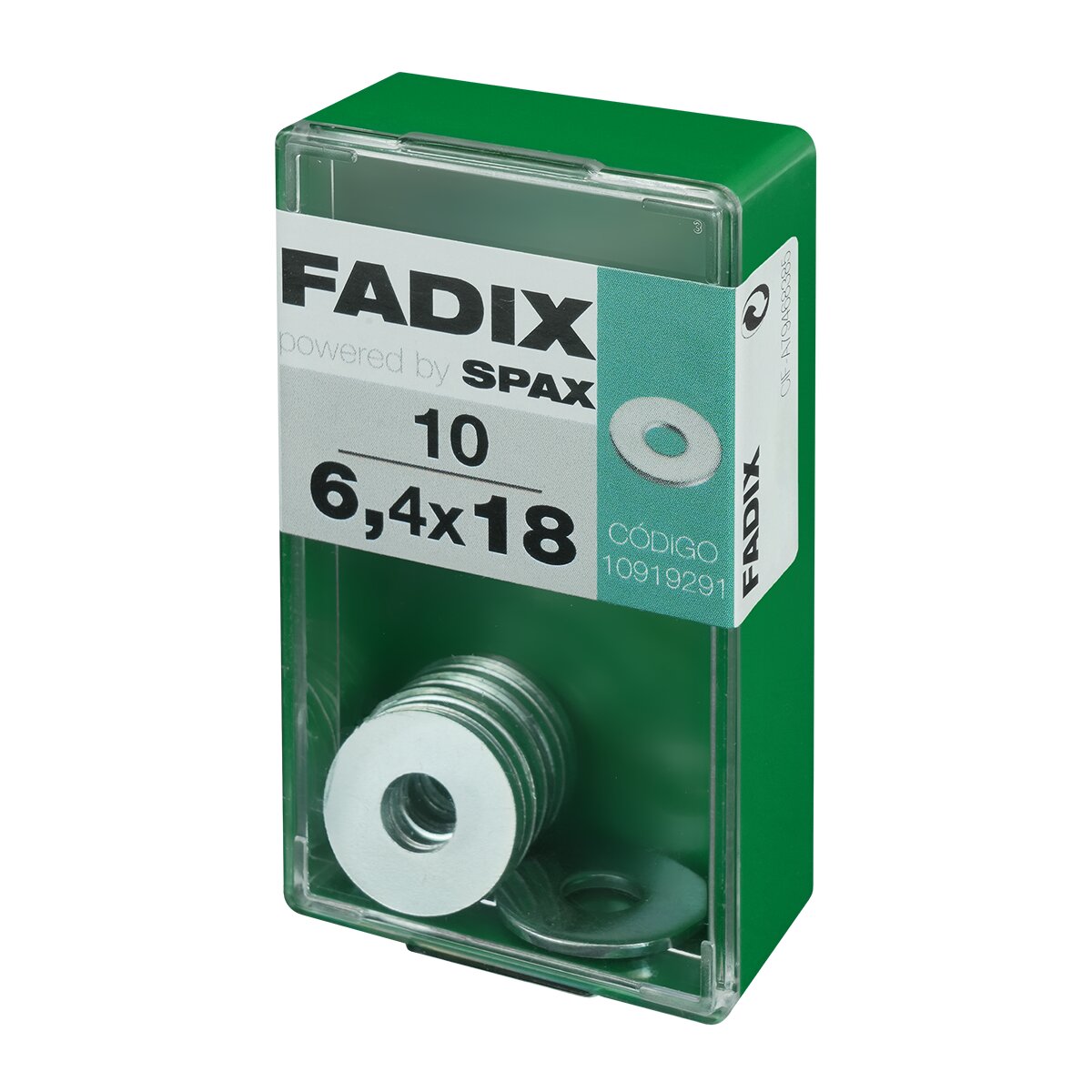 Arandela Plana de Ala Ancha Cincada Ø6,4 x Ø18 mm - Caja 10 Uds Zincado-2