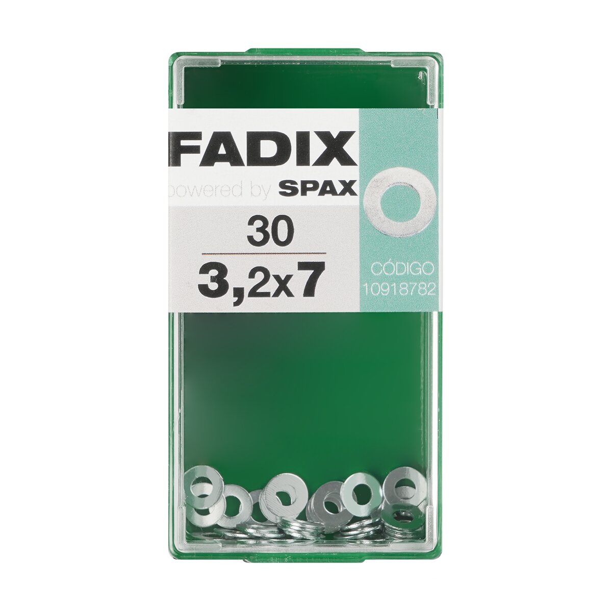 Imagen 0 de Arandela Plana Cincada Ø3,2 x Ø7 mm - Caja 30 Uds